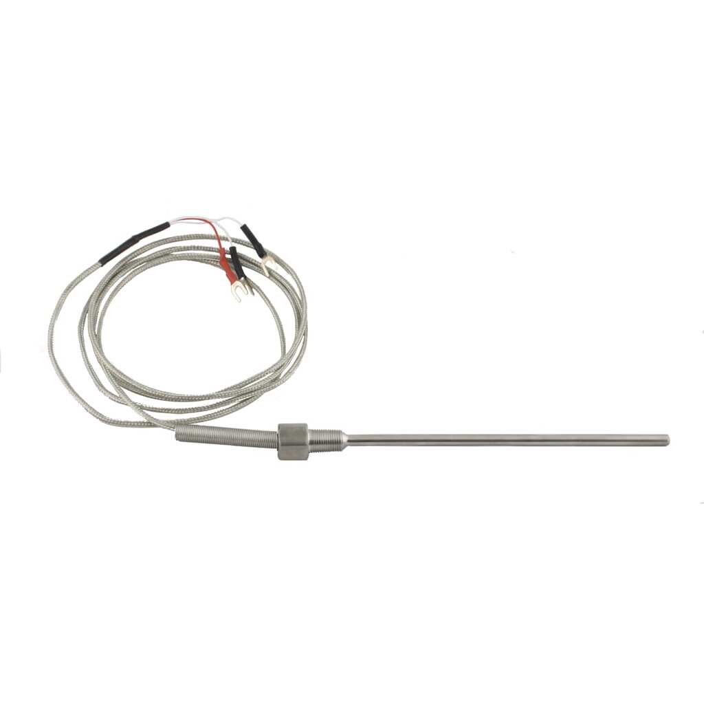Датчик температуры с кабелем INNOCONT исполнение N, спай Pt100, раб. часть: диаметр 4,8мм длина 150мм, резьба 1/8", длина кабеля 1.5м TS-W-N-Pt100-4,8-150-1,5-1/8