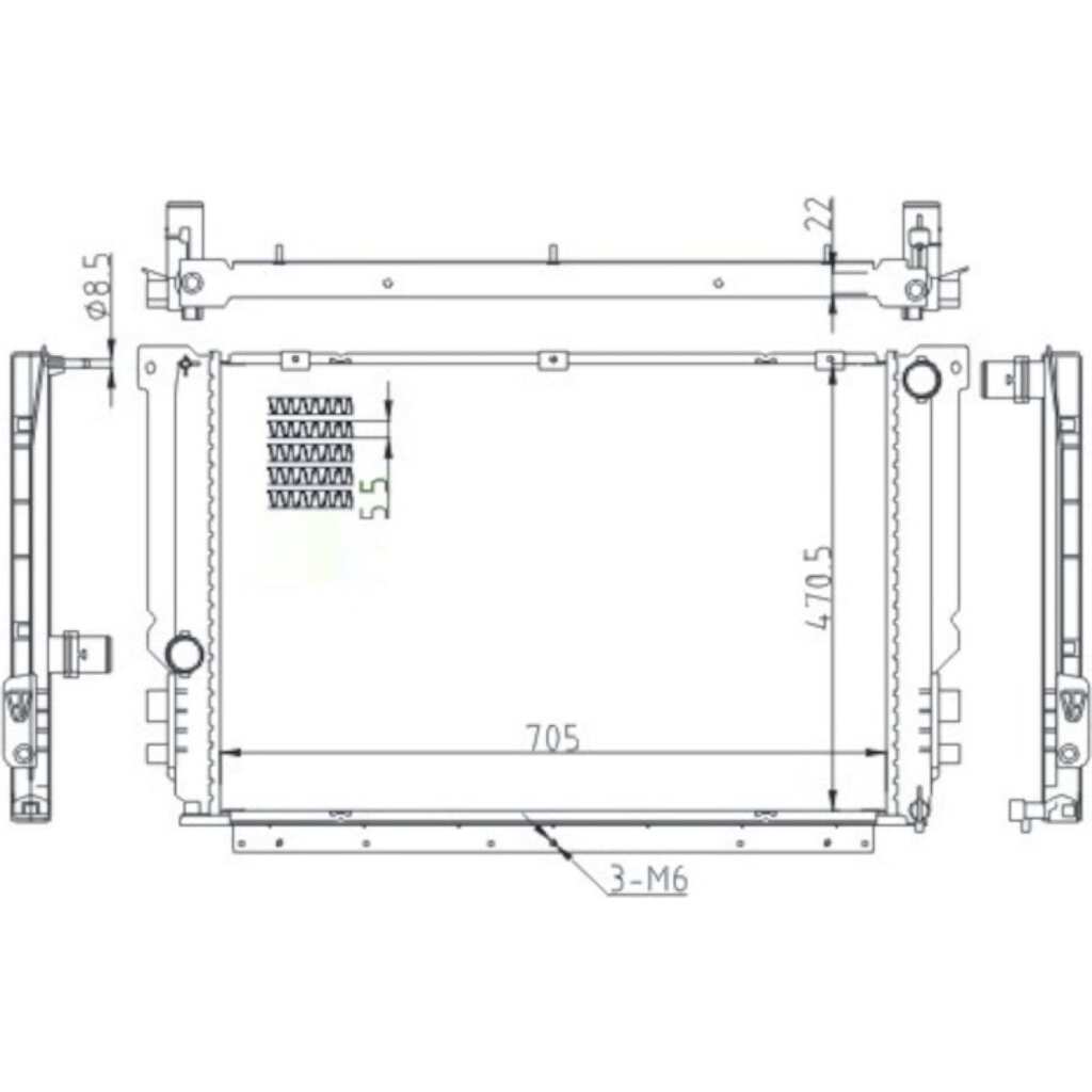 Радиатор охлаждения для а/м Газель Некст дв. EVOtech паяный А21R23.1301010-20 ТМ WONDERFUL 906217