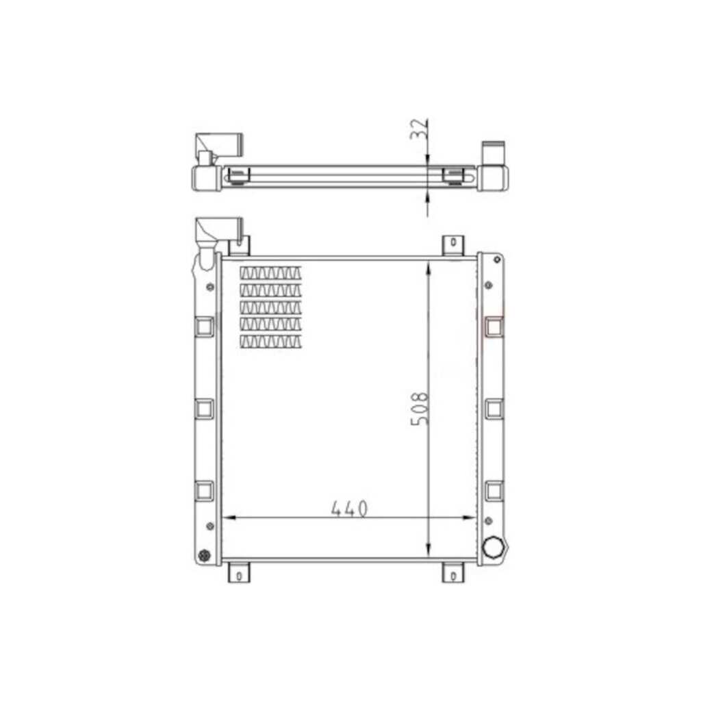 Радиатор охлаждения для а/м Газель Бизнес паяный дв. 2.8 Cummins 073-1301012П TM ТМ WONDERFUL 906170