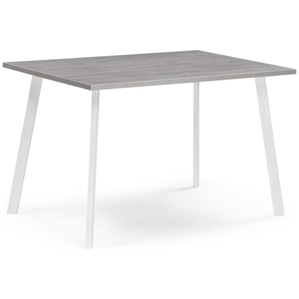 Деревянный стол Woodville Тринити Лофт 120x80x75 см, 25 мм, бетон/белый матовый 534915