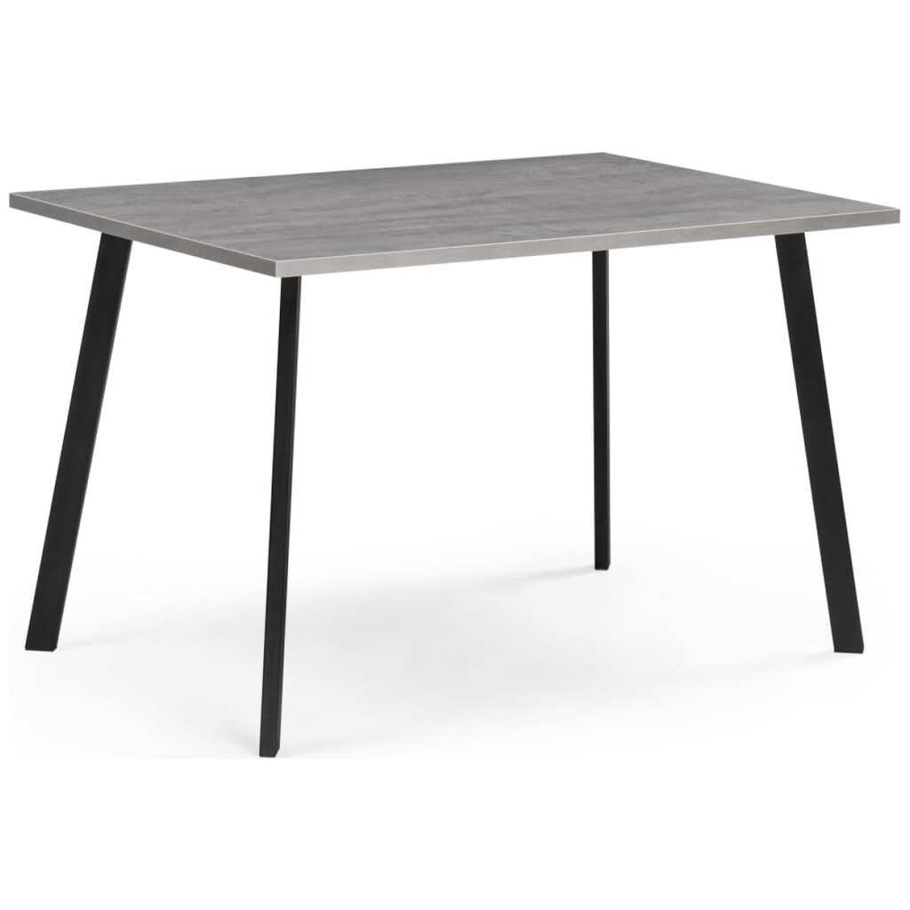 Деревянный стол Woodville Тринити Лофт 120x80x75 см, 25 мм, бетон/черный матовый 534914