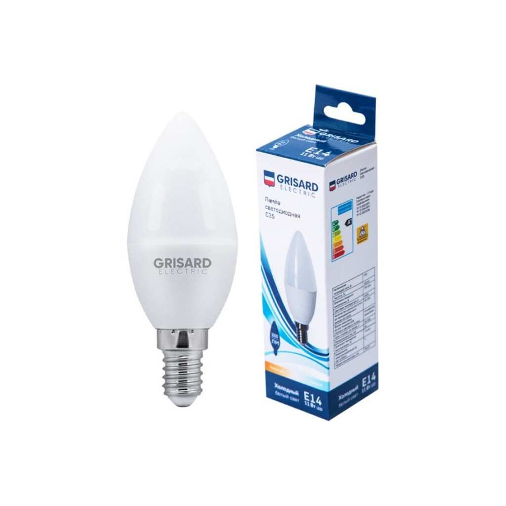 Светодиодная лампа Grisard Electric свеча С35 E14 11Вт 6500K GRE-002-0111(1)