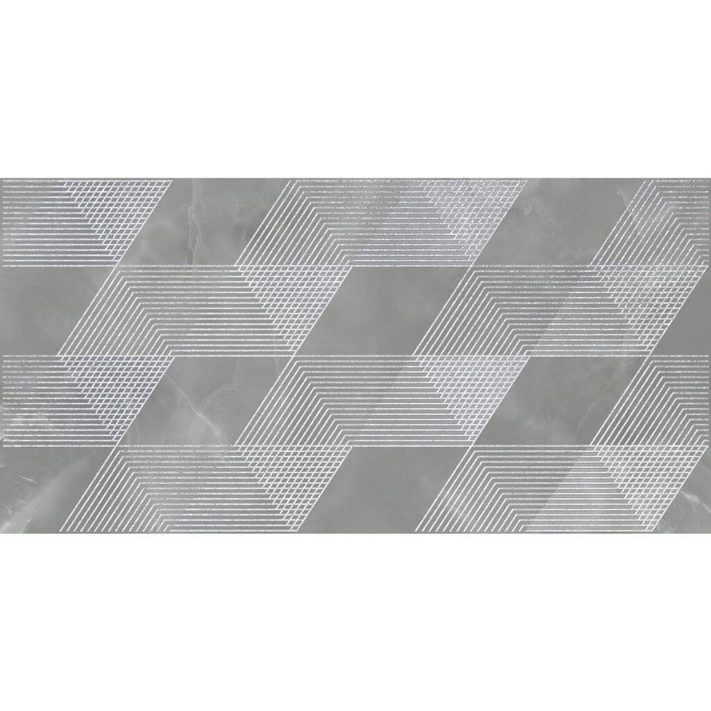 Декор Azori Ceramica opale grey geometria, 31.5x63 см, 1 шт. 588912001