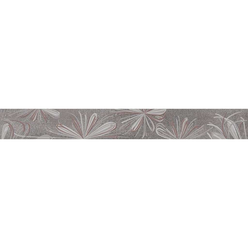 Бордюр Azori Ceramica sonnet grey flower 50,5x6,2 см 1 шт. 587901001