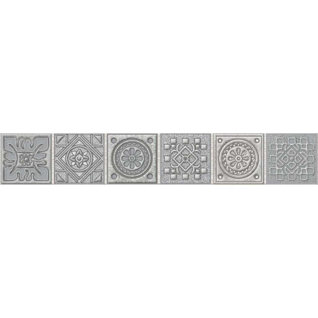 Бордюр Azori Ceramica grazia grey nefertiti 40,5x6,2 см 1 шт. 585581001