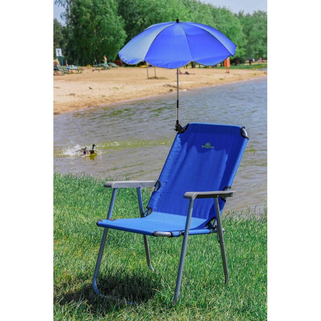 Кресло складное для кемпинга в комплекте с зонтом садовым KINGTUL KT-SP-131Z