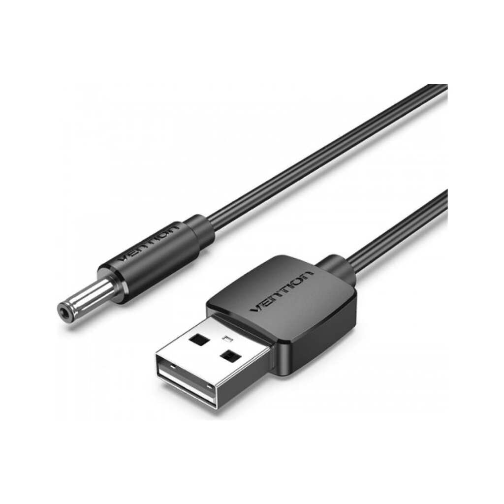 Кабель VENTION USB AM/DC-jack 3.5мм M - 1м Чёрный CEXBF