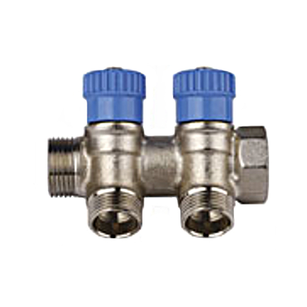 Коллектор с вентилями (вход 3/4"; выходы 1/2") для трубопровода GENERAL FITTINGS 51046-3/4-1/2-CT2