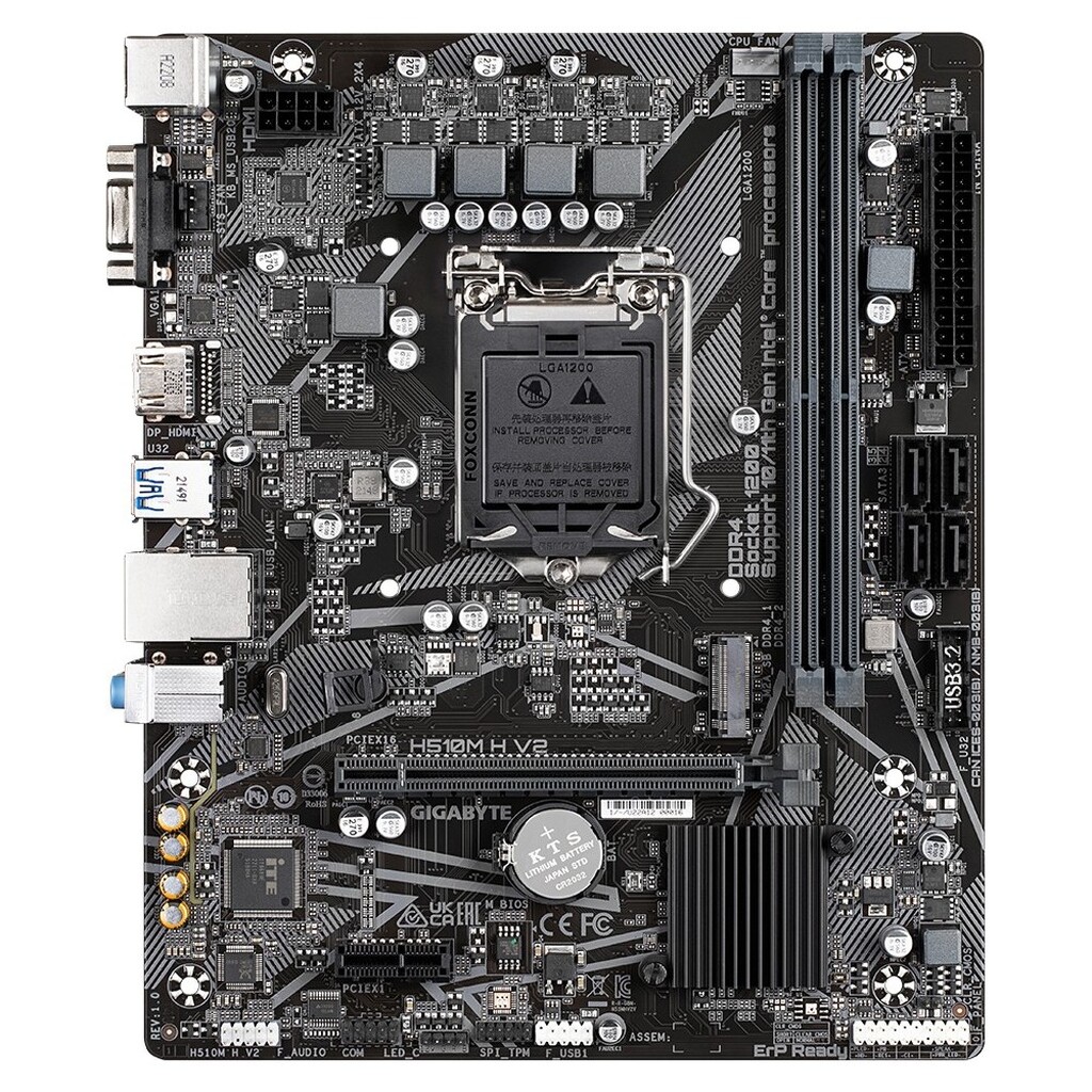 Материнская плата GIGABYTE H510M H V2 (LGA1200/H470/2xDDR4/mATX/HDMI, VGA) (H510M H V2)