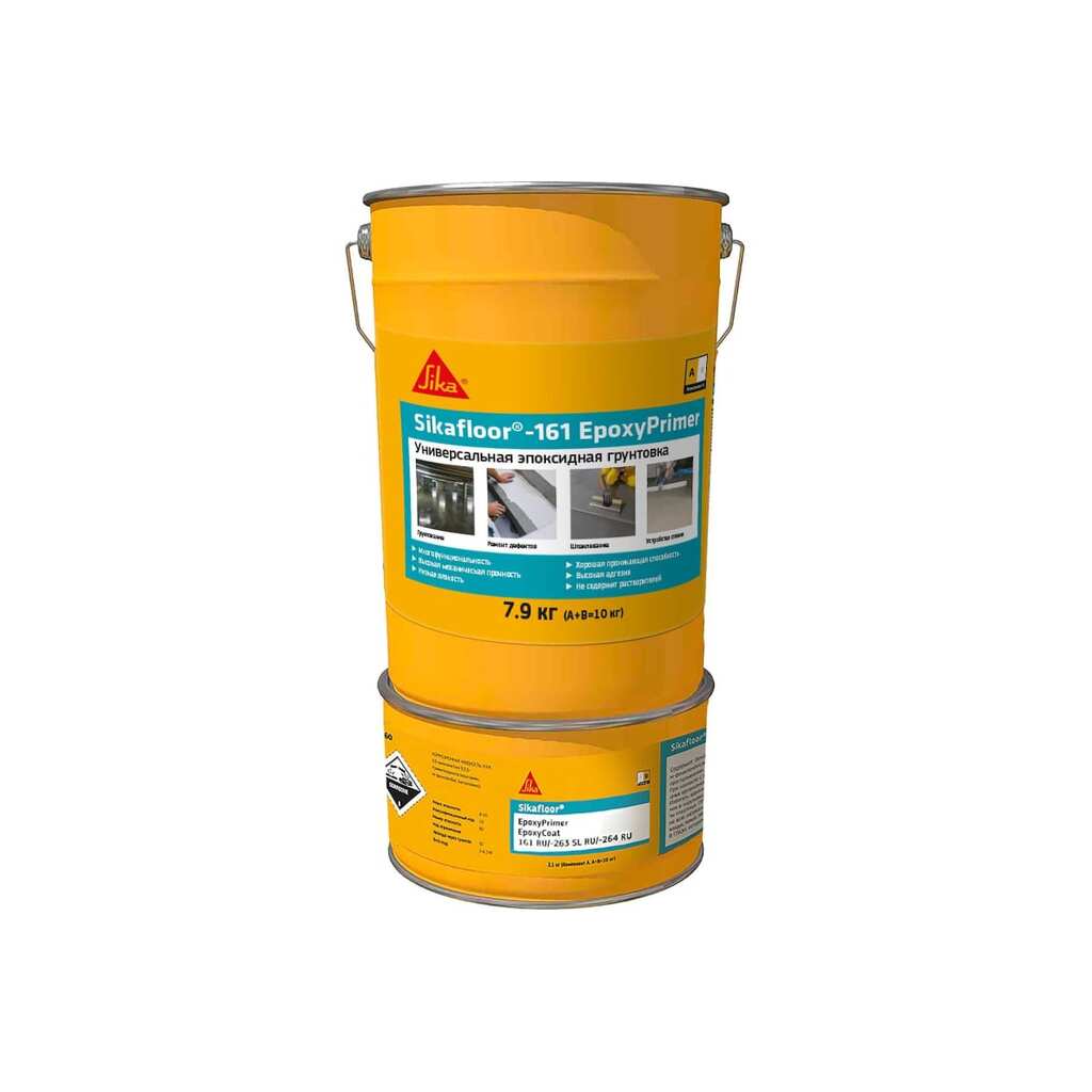 Эпоксидная грунтовка SIKA 2к floor-161 EpoxyPrimer, 10 кг 622869