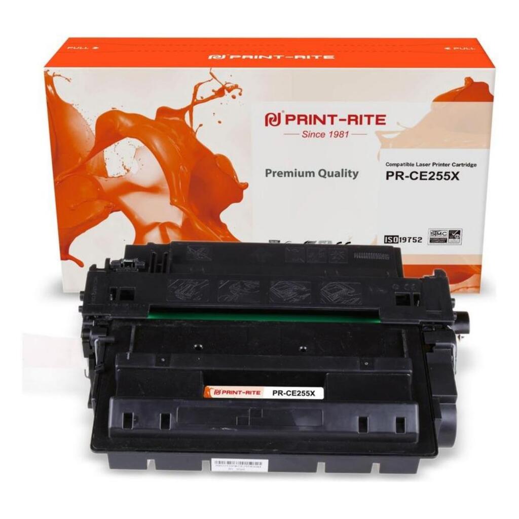 Картридж лазерный Print-Rite TFHAPHBPU1J PR-CE255X CE255X black ((12500стр.) для HP LJ P3015) (PR-CE255X)