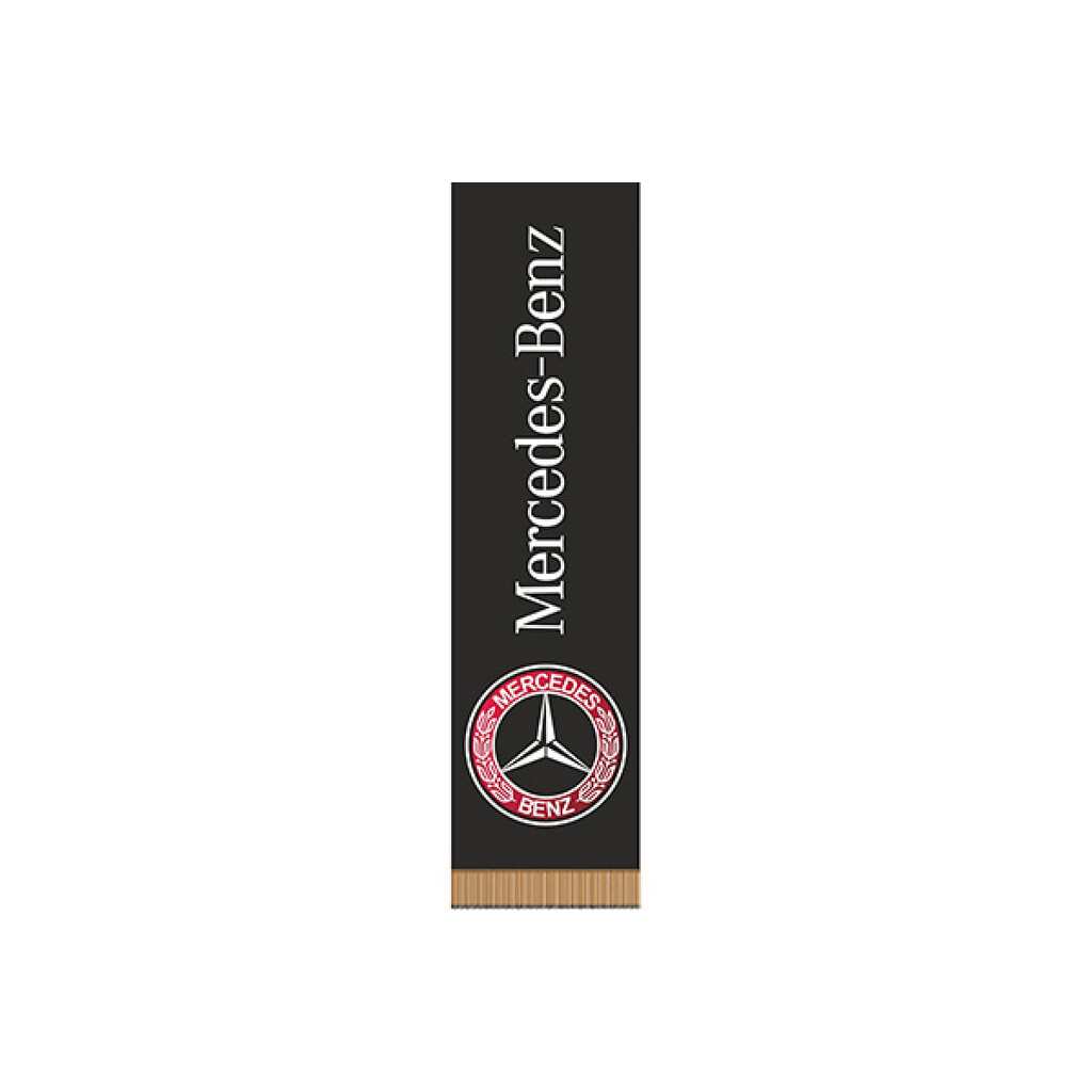 Прямоугольный вымпел Mersedes-Benz фон черный цветной SKYWAY S05101094