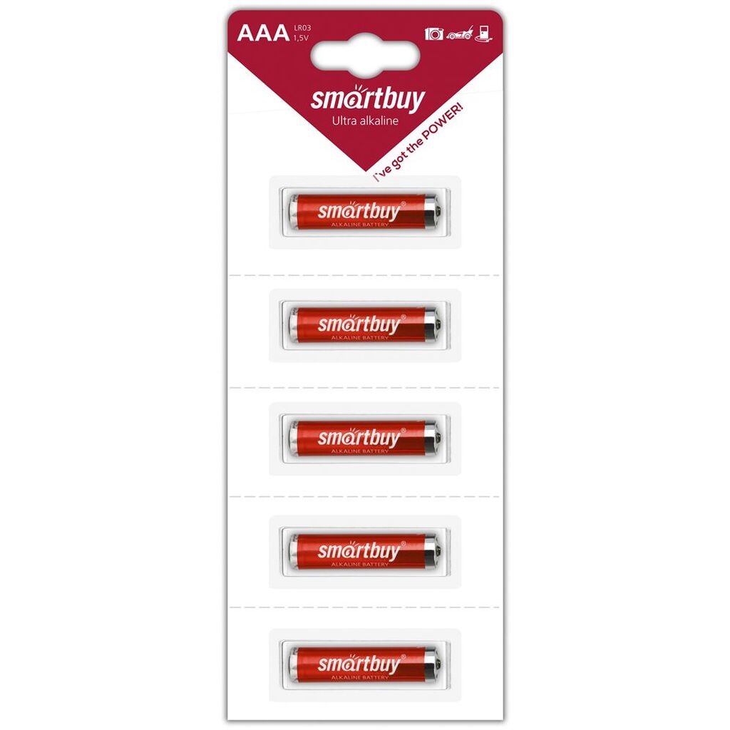 Батарейка LR03/5B strip SMARTBUY SBBA-3A05B