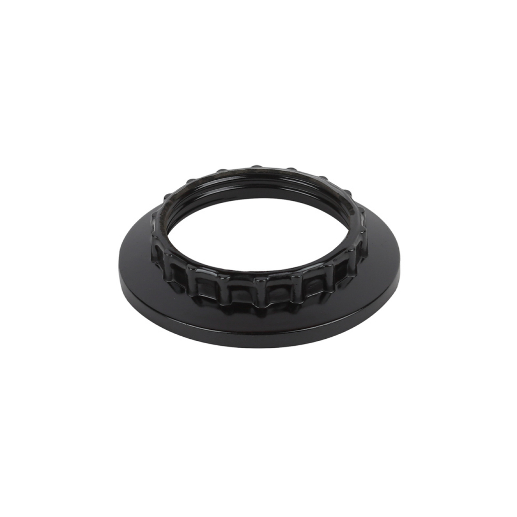 Кольцо для патрона ЭРА E27, пластик, черное Б0043680 ERA