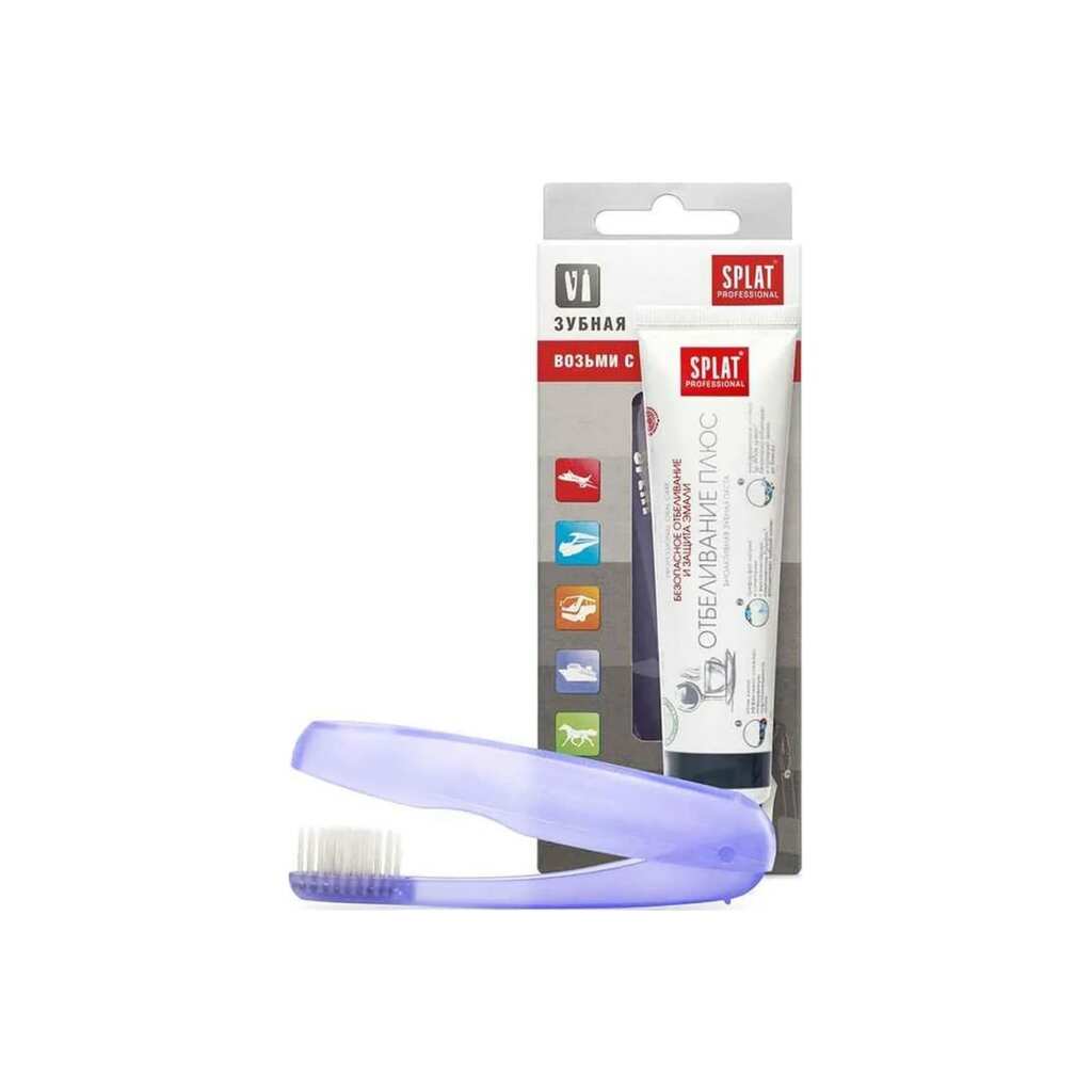 Зубная паста SPLAT ДН Prof WHITE PLUS отбеливание плюс 40 мл + зубная щетка 113.15012.0101