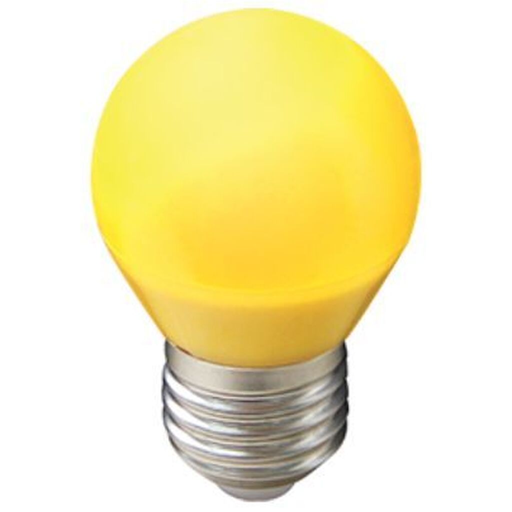лампы светодиодные ECOLA K7CY50ELB GLOBE LED COLOR 5,0W G45 220V E27 YELLOW шар Желтый матовая колба 77X45