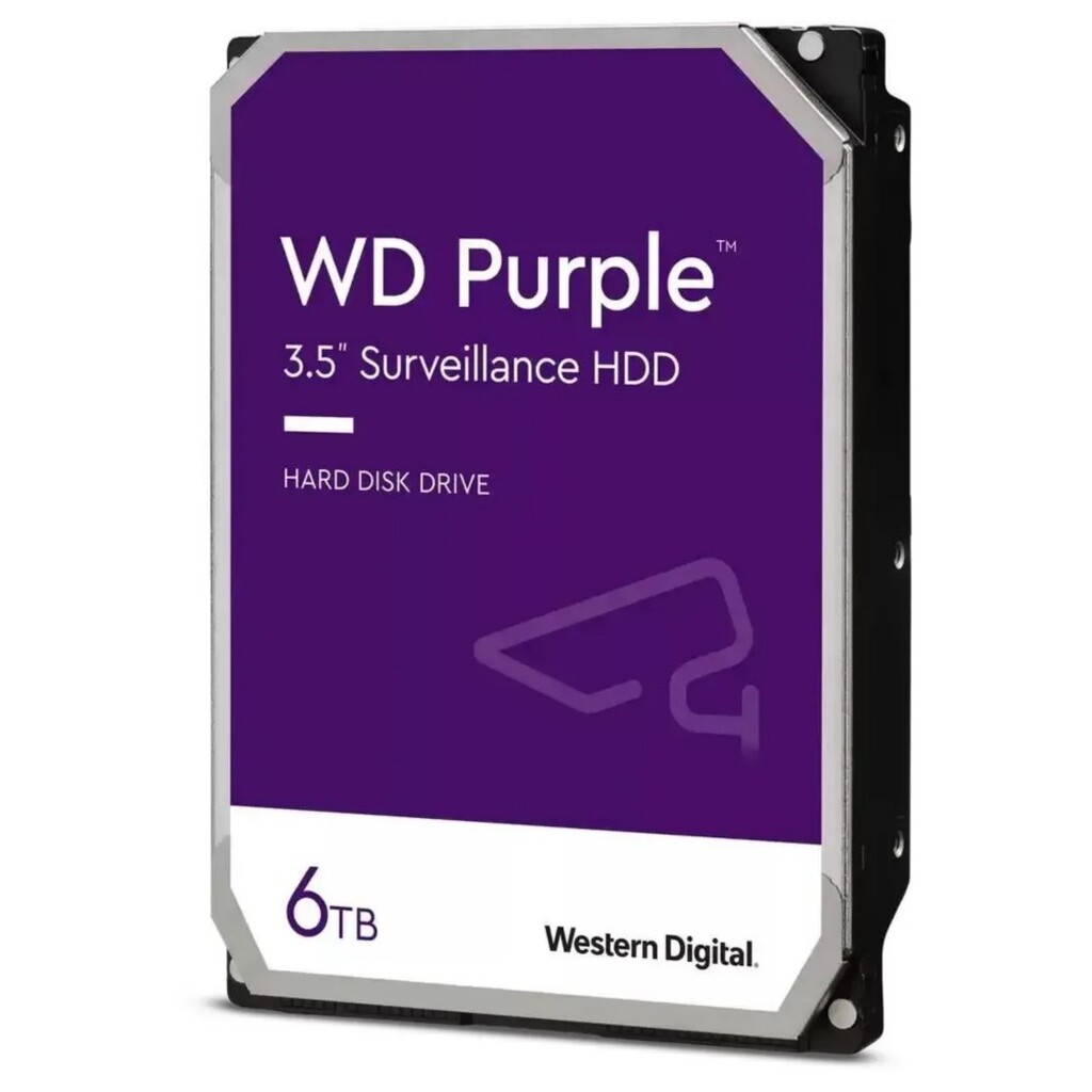 Жесткий диск WD SATA III 6Tb Purple (5400rpm) 256Mb 3.5" (WD64PURZ)