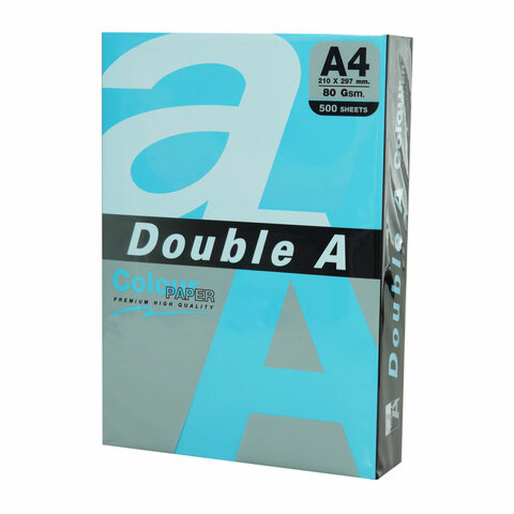 Бумага цветная DOUBLE A, А4, 80 г/м2, 500 л., интенсив, синяя