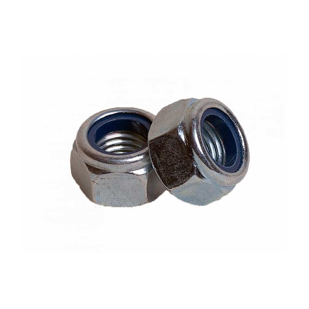 Гайка с контрящим кольцом КРЕП-КОМП нержавейка, DIN 985, А2, м16, 10 шт. гсн16мф
