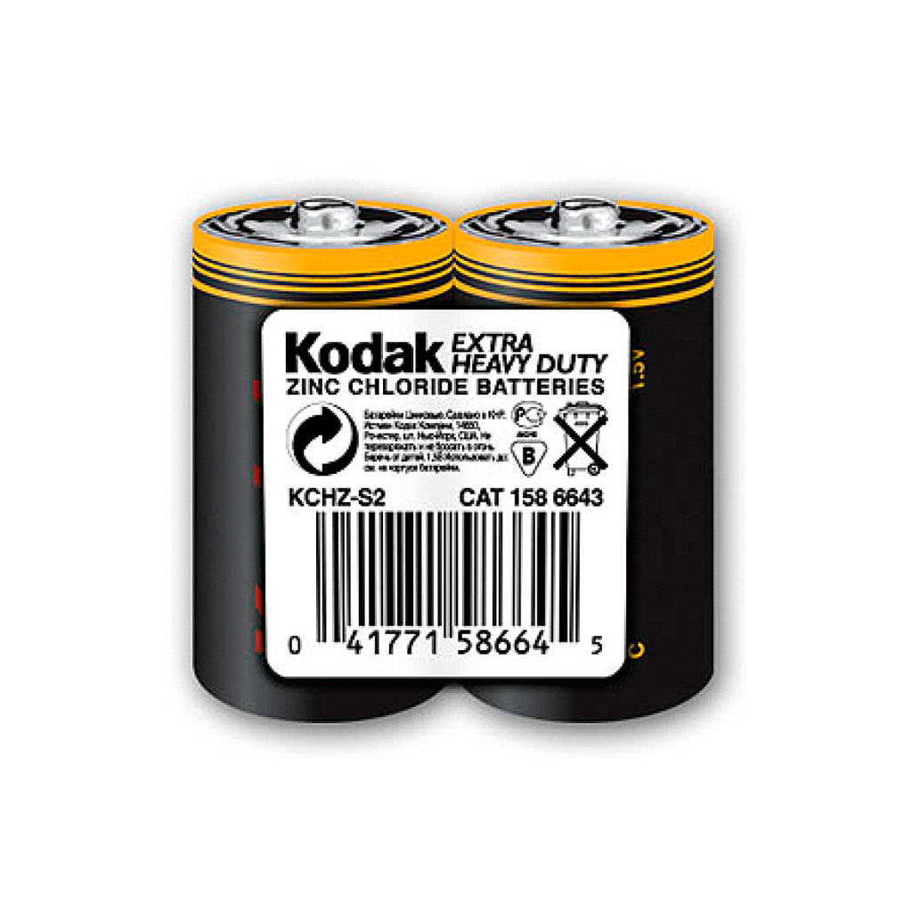 Солевая батарейка Kodak R142S EXTRA HEAVY DUTY KCHZ 2S Б0005140