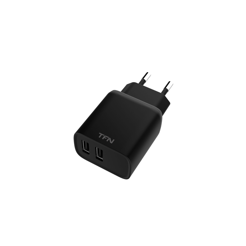 Сетевое зарядное устройство TFN RAPID+ 2 USB 2.4A 12W black -WCRPD12W2UBK TFN-WCRPD12W2UBK