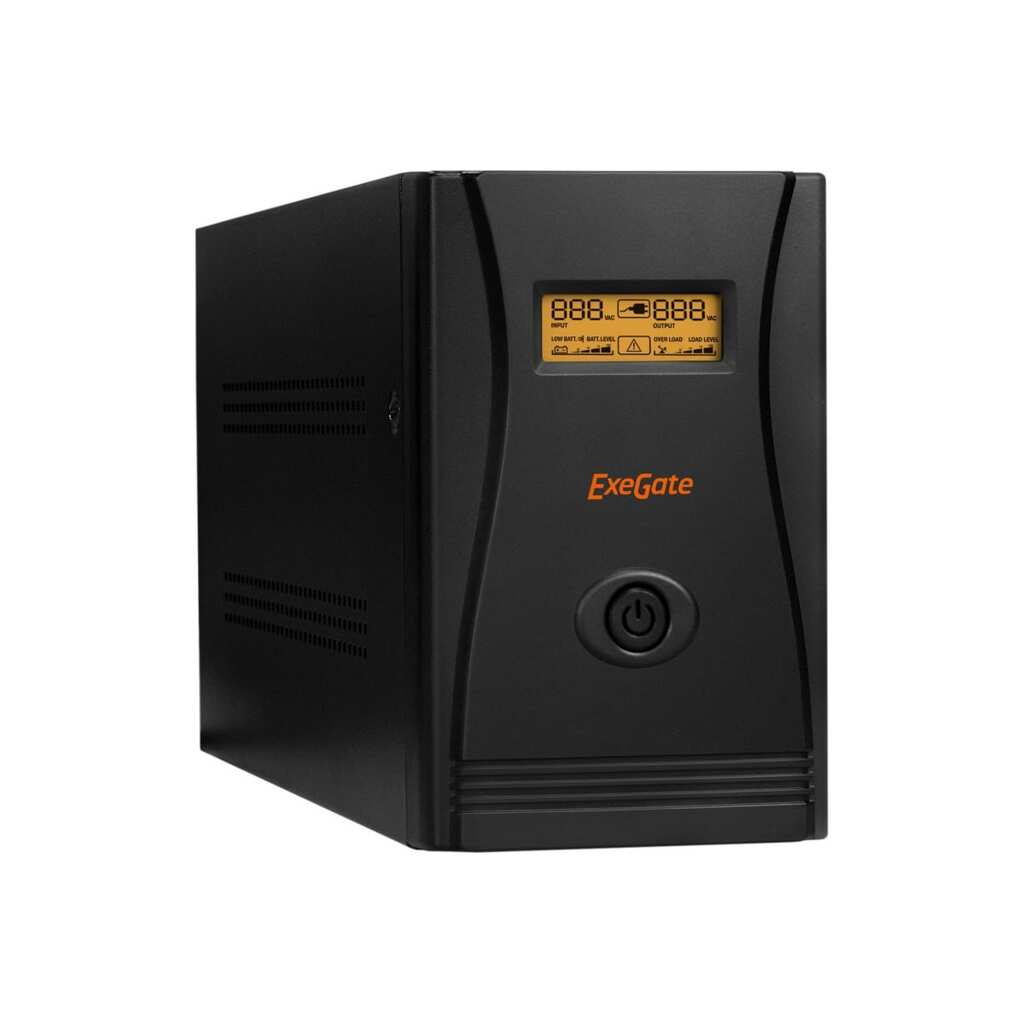 Источник бесперебойного питания ExeGate SpecialPro.Smart.LLB-2000.LCD.AVR.EURO.RJ.USB.2000VA/1200W.LCD.AVR4евроRJ45/11USB.285519