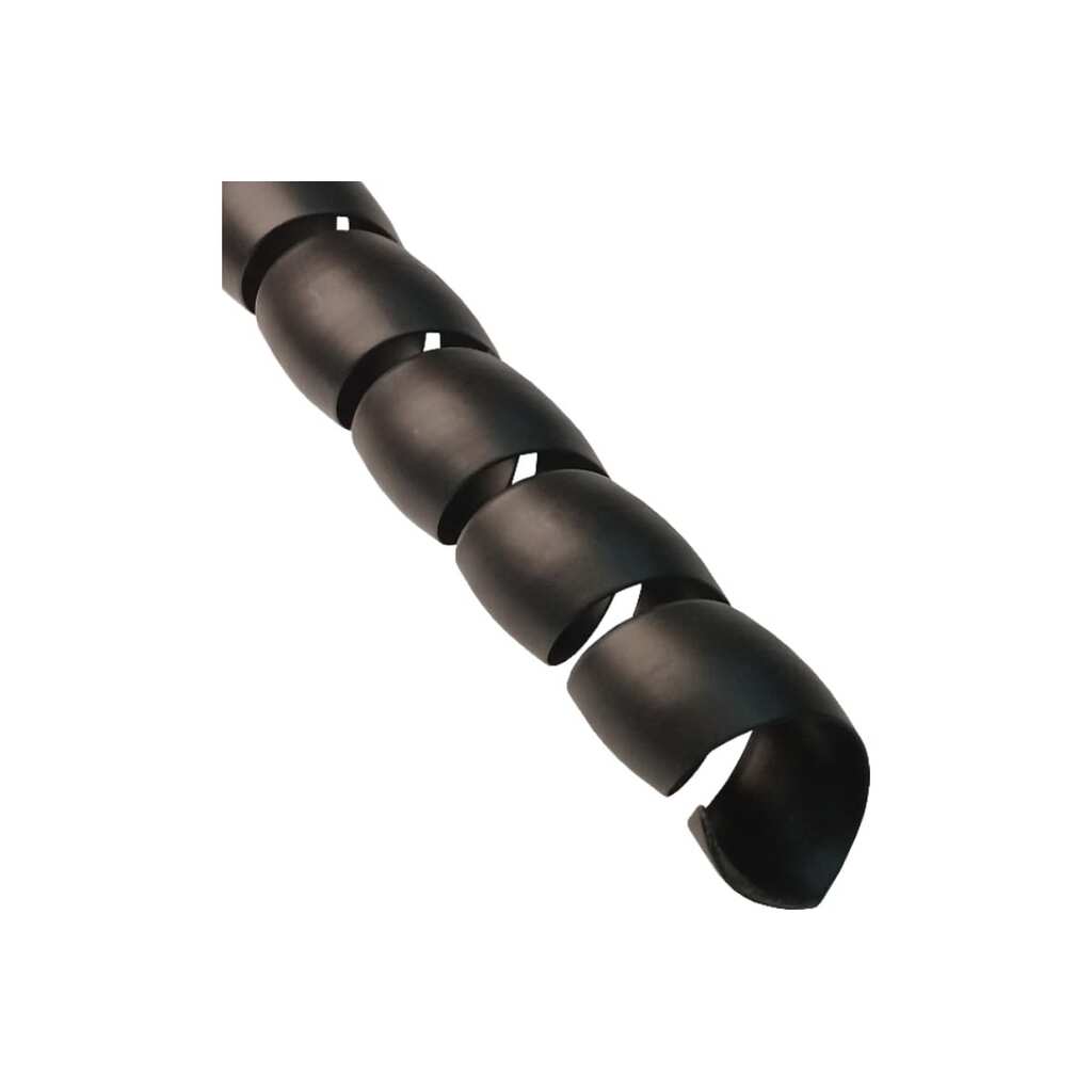 Спиральная защита PARLMU SG-20-F11, полипропилен, размер 20, плоская поверхность, черная, 1 м PR0100200