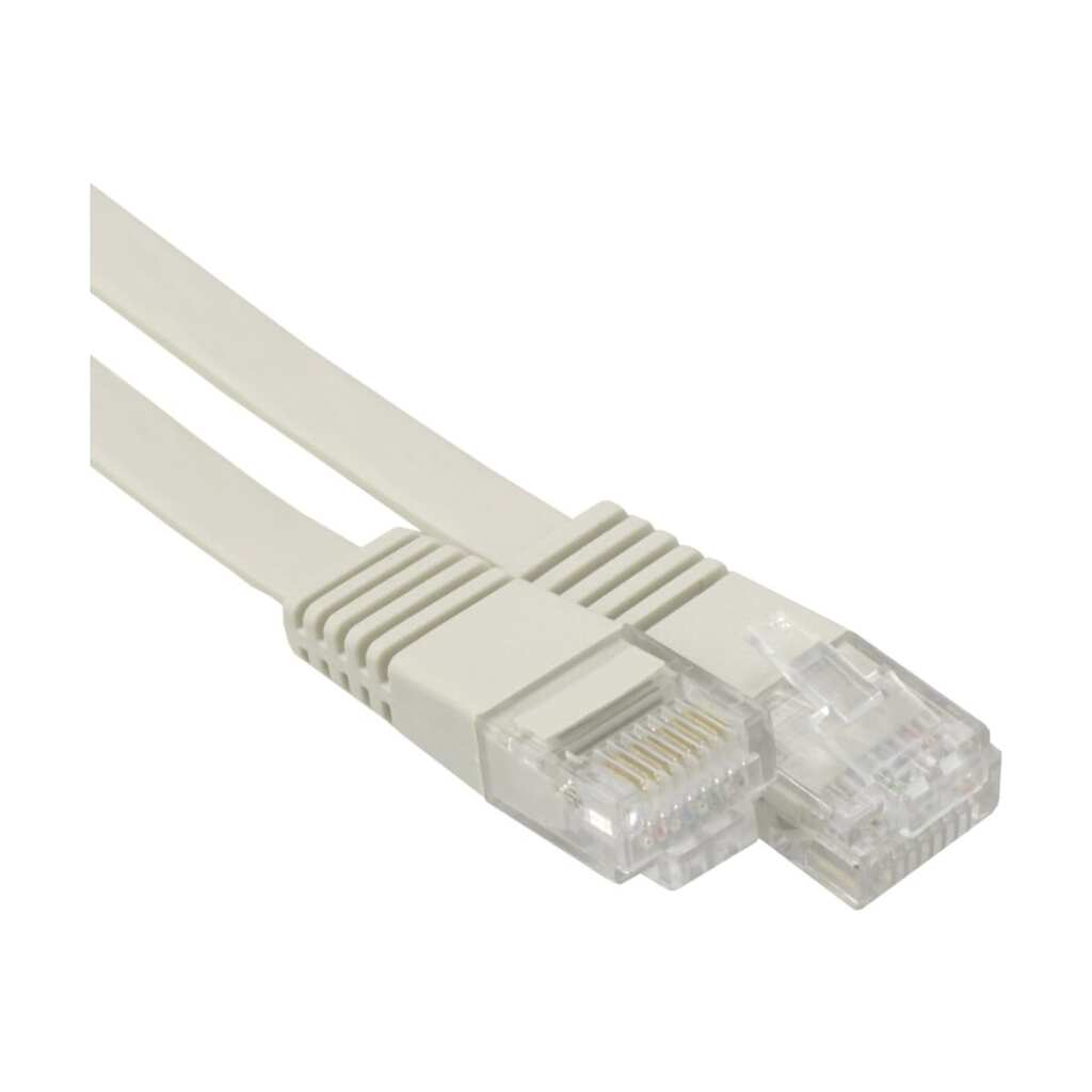 Патч-корд Ripo плоский utp4 cat 6, rj45-rj45, 1,8 m, pvc (белый) 003-300131