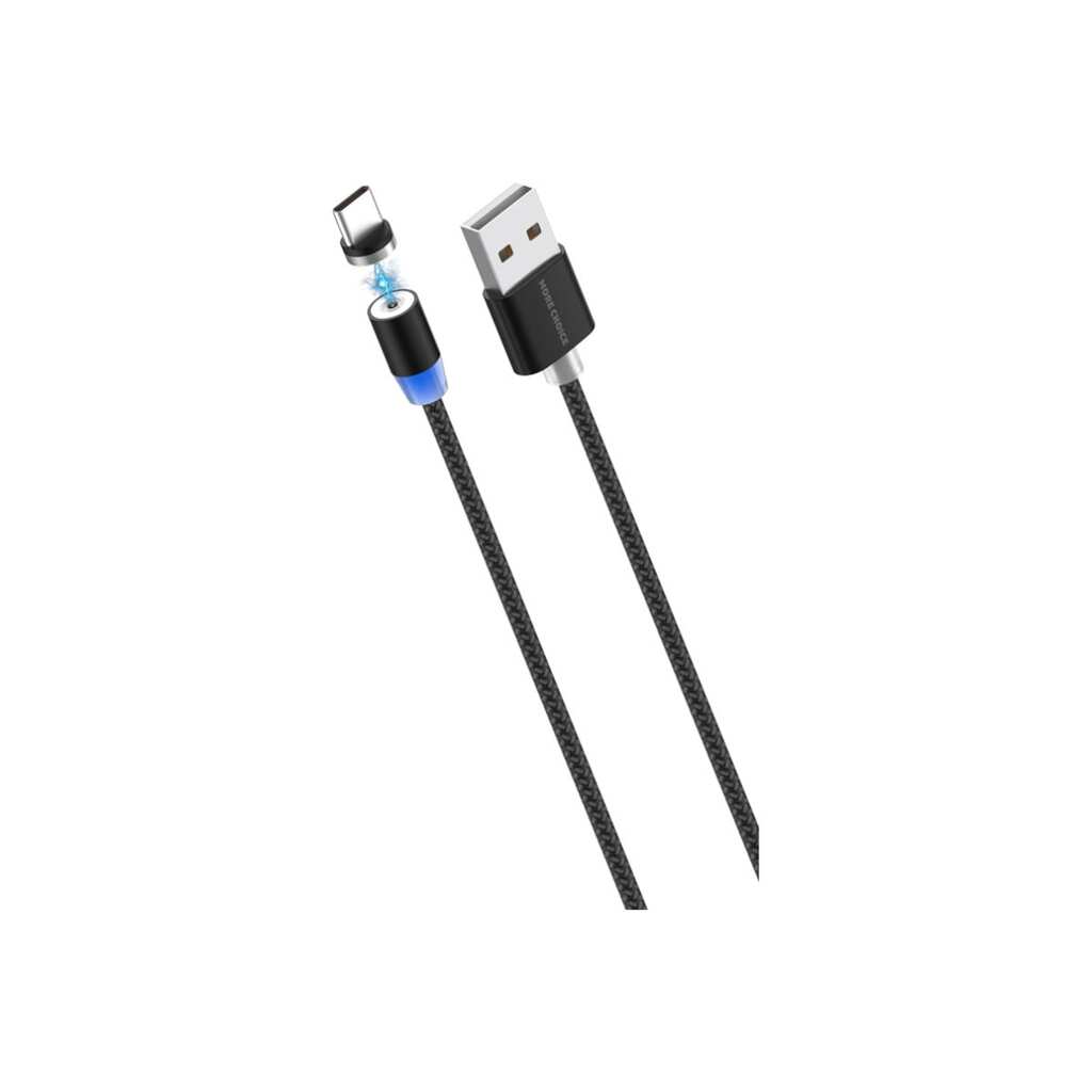 Дата-кабель More Choice Smart USB 3.0A для Type-C Magnetic нейлон 1м K61Sa Black