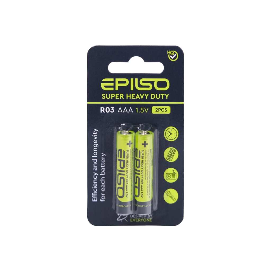 Солевой элемент питания Epilso (угольно-цинковый) r03/aaa 2pcs small blister EPB-R03-2SmB