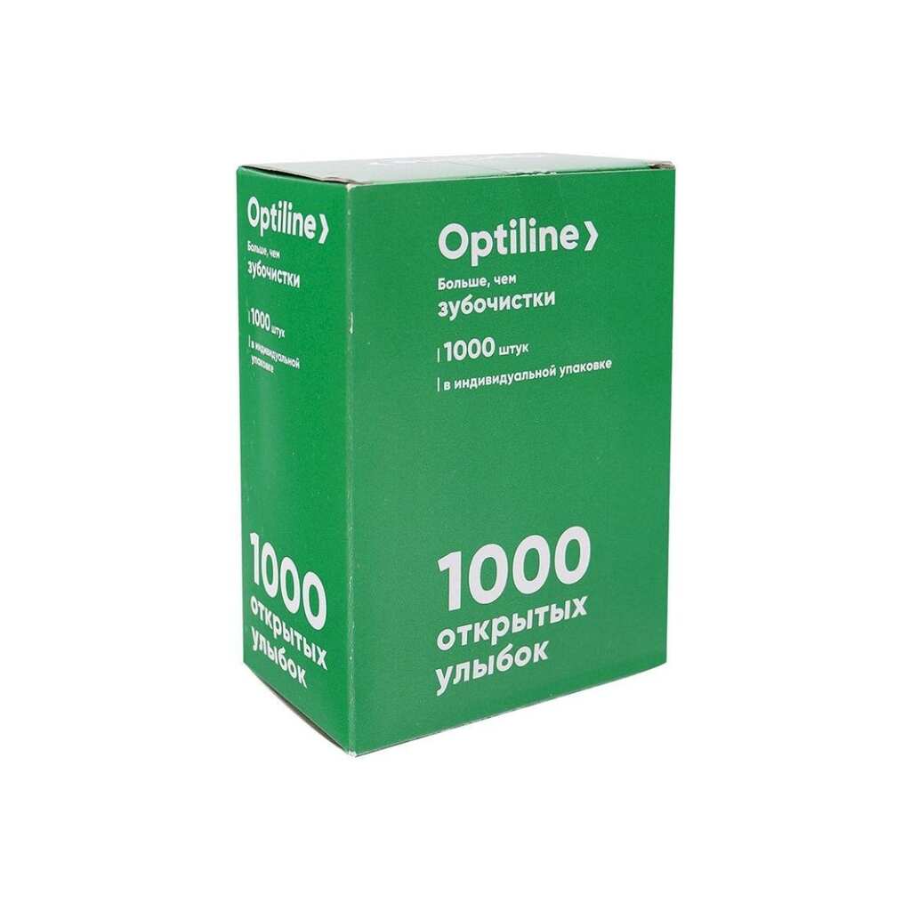 Зубочистки Optiline 1000 шт., бамбук 10-0714