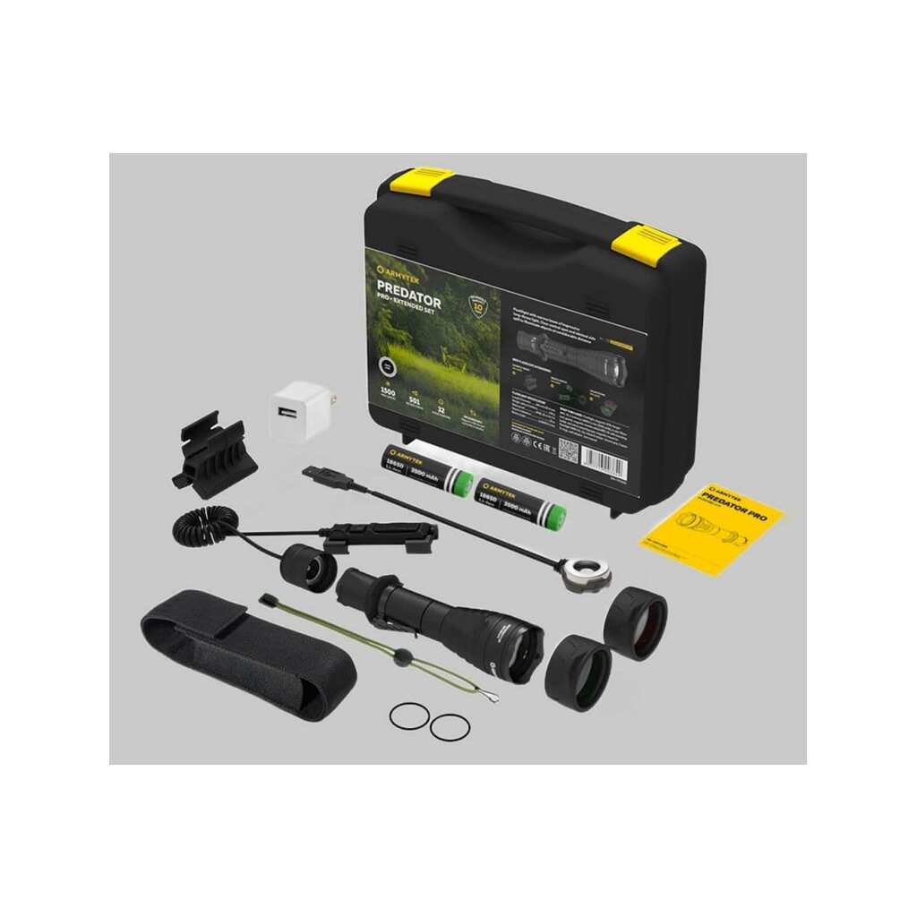 Фонарь Armytek Predator Pro Magnet USB Extended Set белый свет F07302C