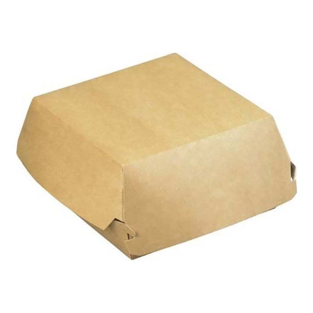 Коробка для гамбургера Оригамо 120x120x70 мм, крафт (L), 260 шт. 19-4534