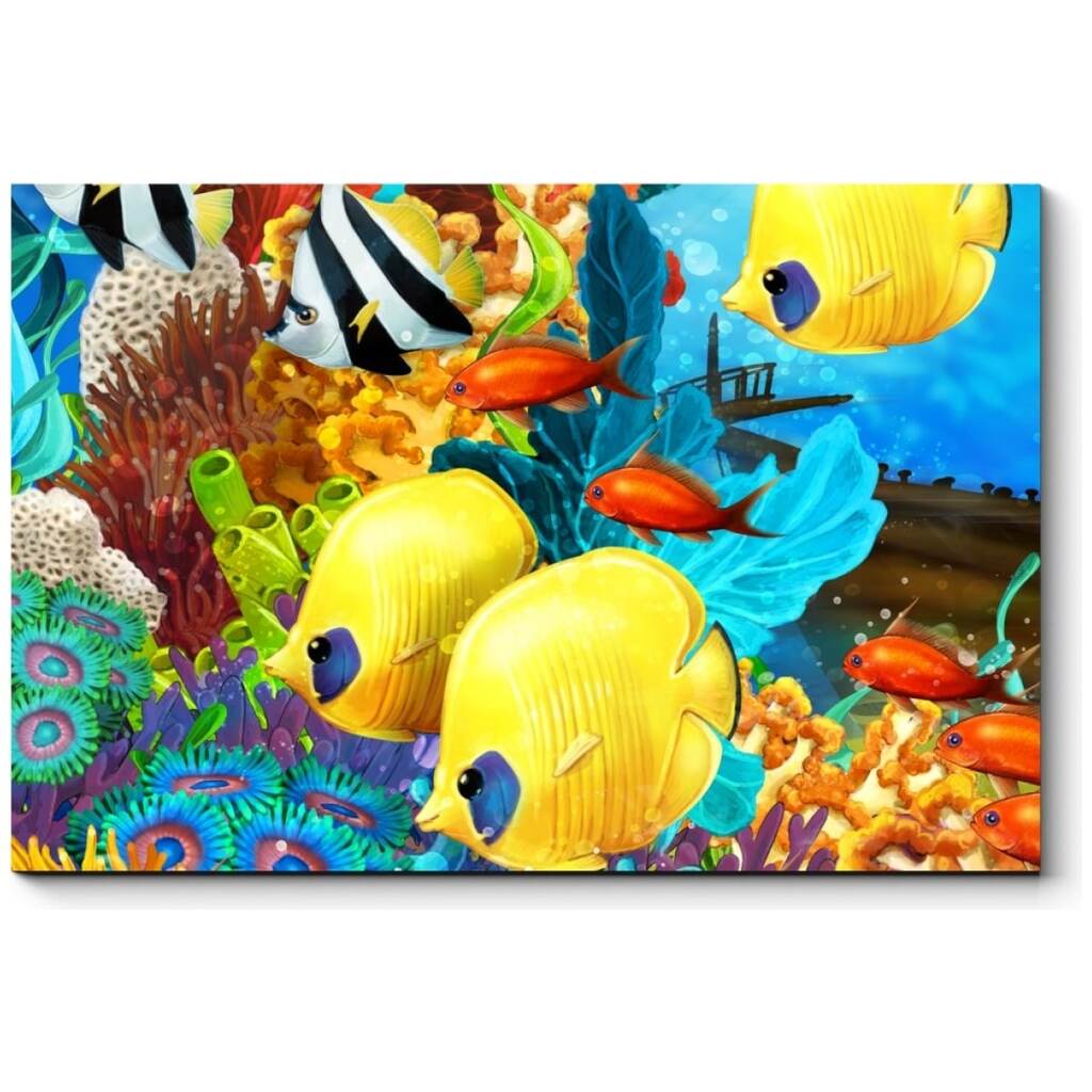 Картина Picsis Тропические рыбки, 660x430x40 мм 929-10459053