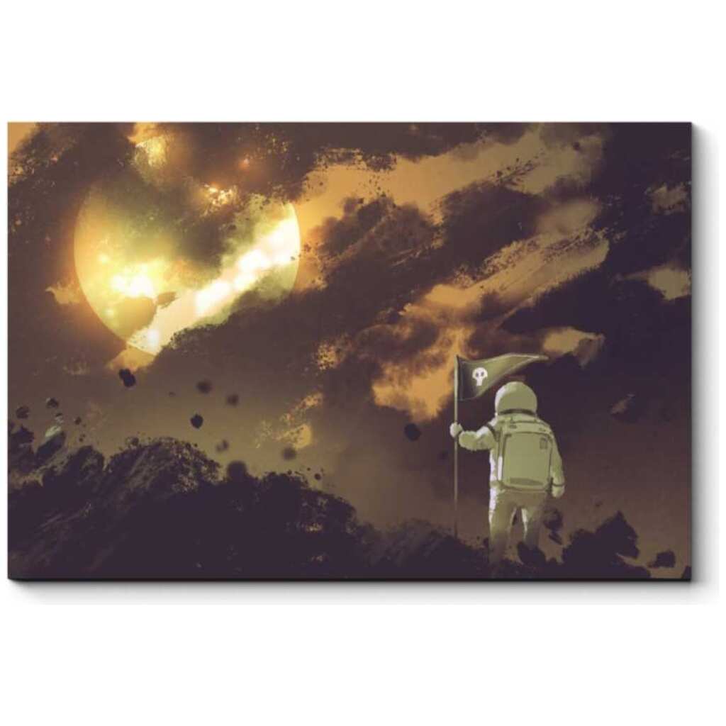 Картина Picsis Финиш космонавта, иллюстрация, 660x430x40 мм 6041-13129536
