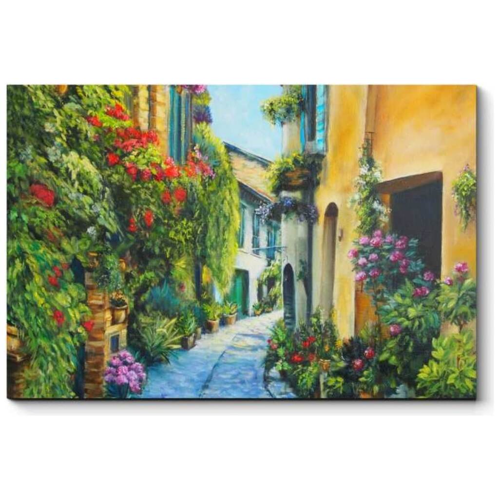 Картина Picsis Цветочная улица в Италии, 660x430x40 мм 5843-11106138