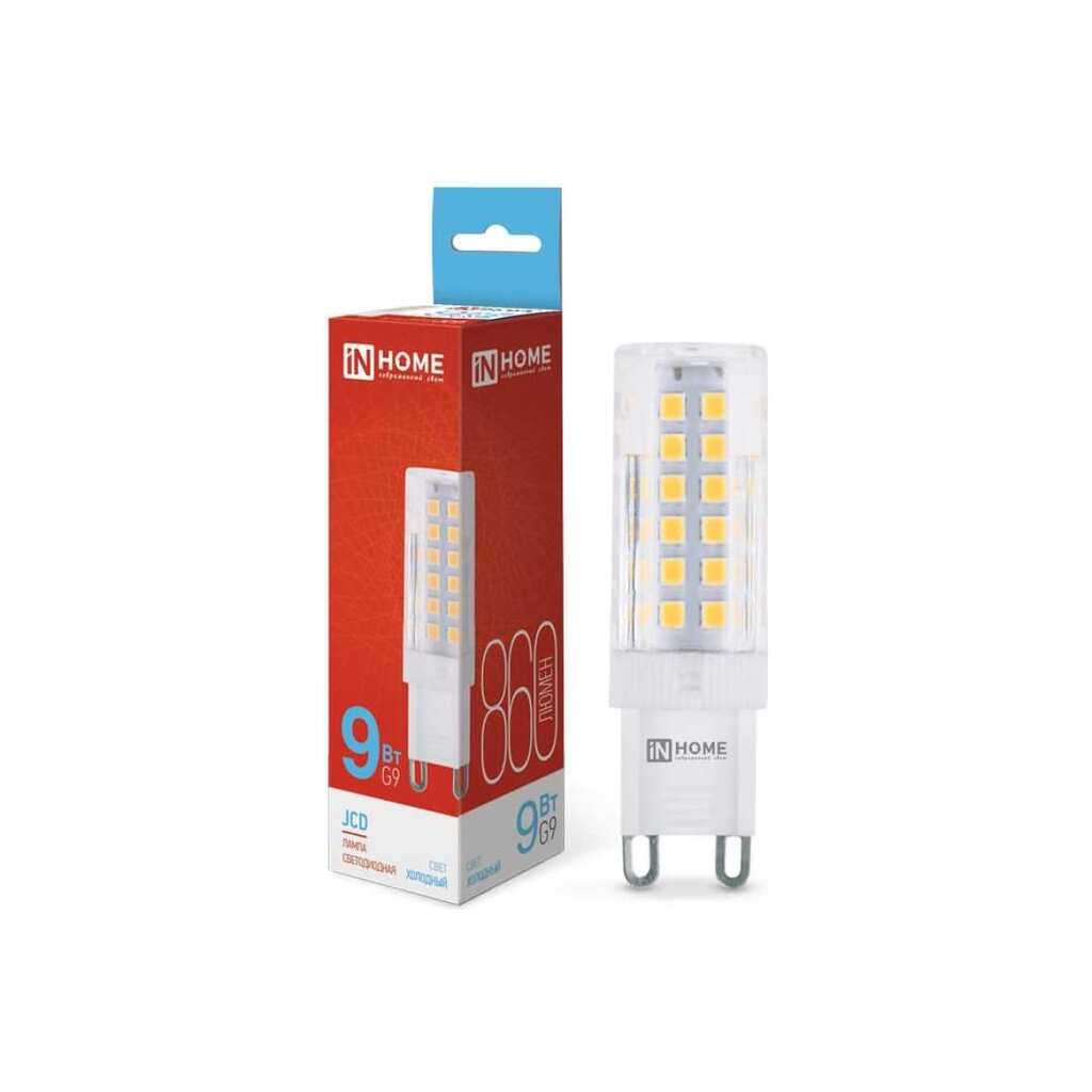 Светодиодная лампа IN HOME LED-JCD 9Вт 230В G9 6500К 860Лм 4690612036403