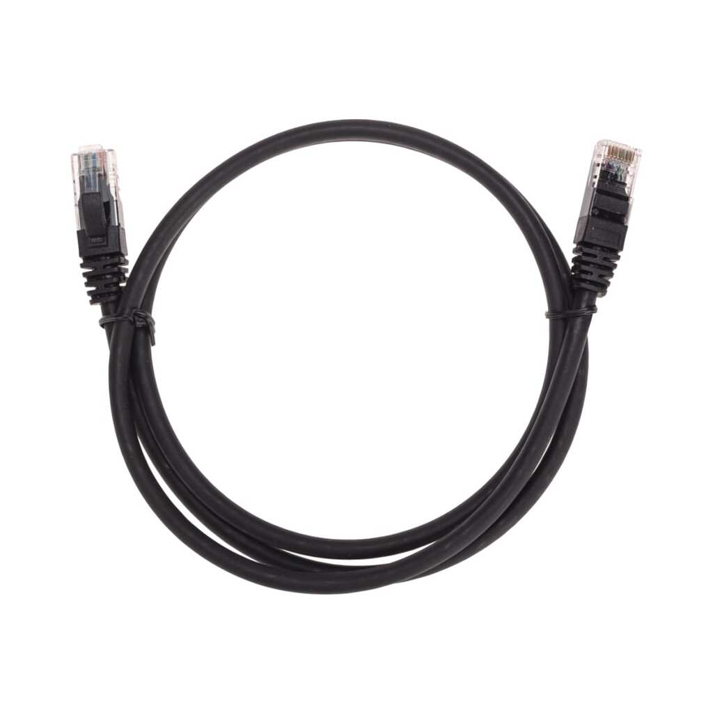 Патч-корд REXANT u/utp cat 6, rj45-rj45, 26awg, lszh, черный, 1м 02-0292-1