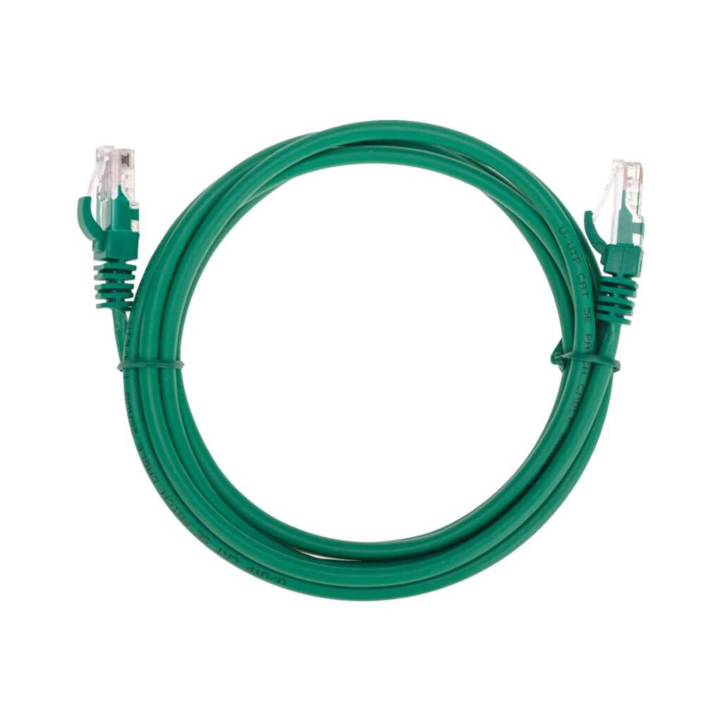 Патч-корд REXANT u/utp, cat 5e, rj45-rj45, 26awg, lszh, зеленый, 2м 02-0106-2