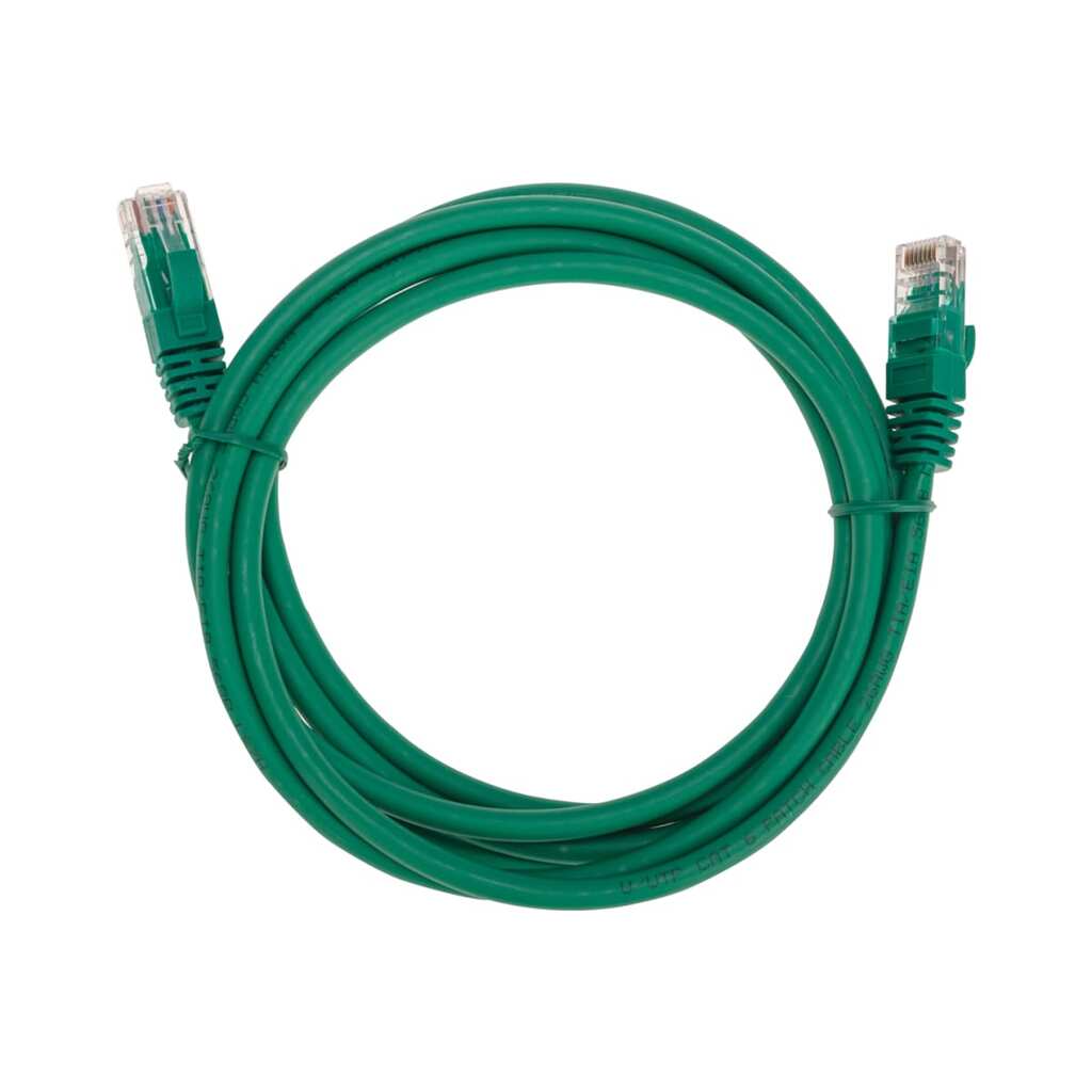 Патч-корд REXANT u/utp cat 6, rj45-rj45, 26awg, lszh, зеленый, 2м 02-0296-2