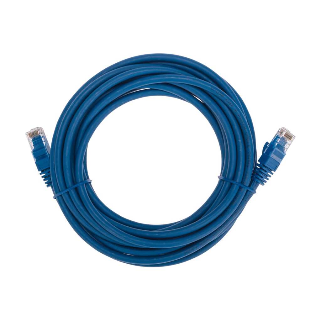 Патч-корд REXANT u/utp cat 6, rj45-rj45, 26awg, lszh, синий, 5м 02-0294-5