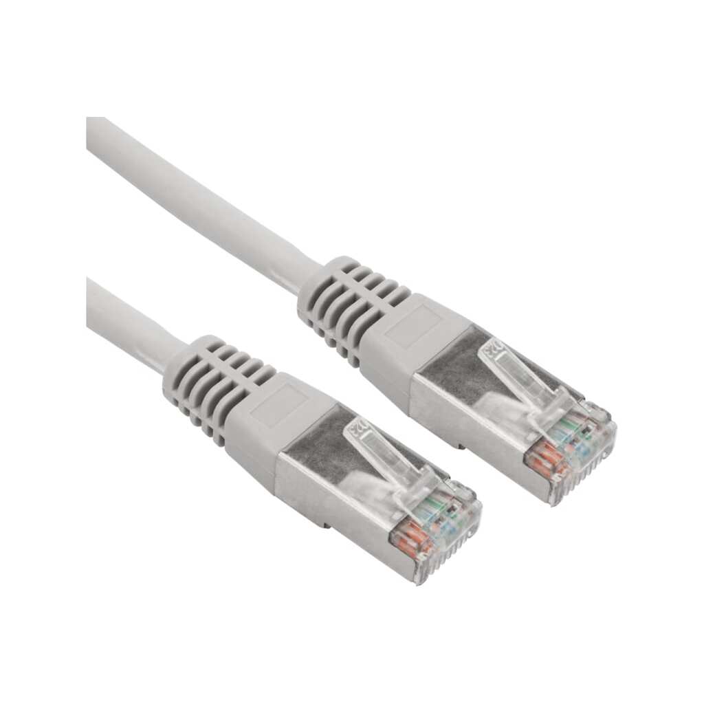 Патч-корд REXANT f/utp, cat 5e, rj45-rj45, 26awg, lszh, серый, 0,3м 02-0110-03