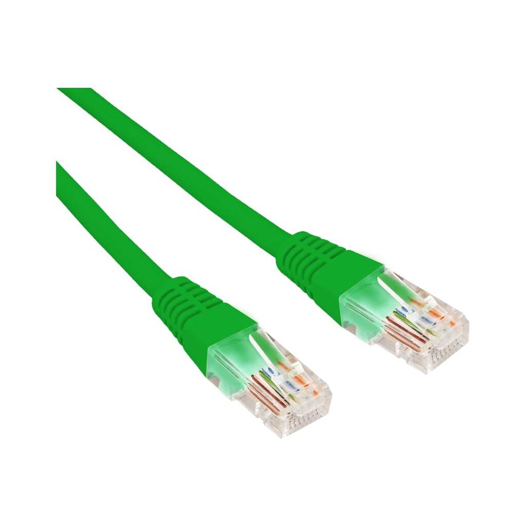 Патч-корд REXANT u/utp cat 6, rj45-rj45, 26awg, lszh, зеленый, 0.3м 02-0296-03