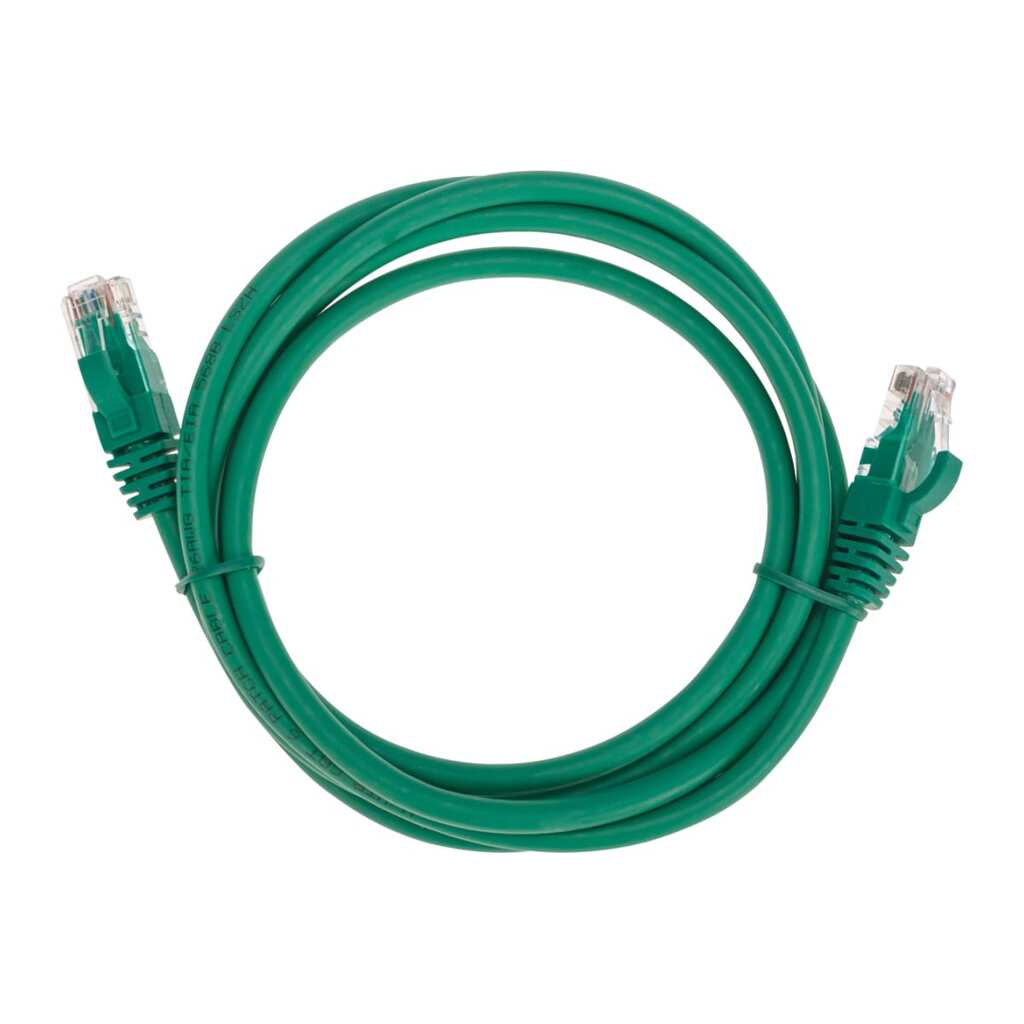 Патч-корд REXANT u/utp cat 6, rj45-rj45, 26awg, lszh, зеленый, 1.5м 02-0296-105