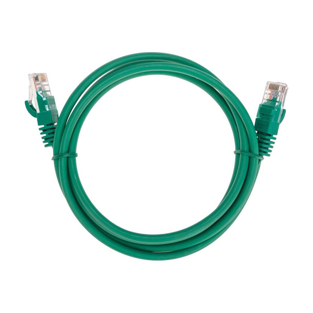 Патч-корд REXANT u/utp, cat 5e, rj45-rj45, 26awg, lszh, зеленый, 1,5м 02-0106-105