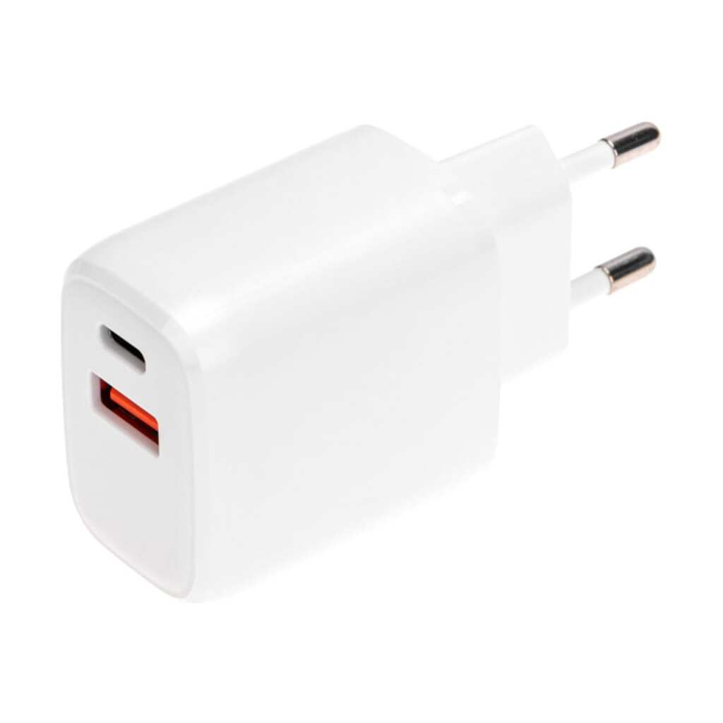 Сетевое зарядное устройство REXANT usb qc (20w) + type c pd (20w), белое 18-2225