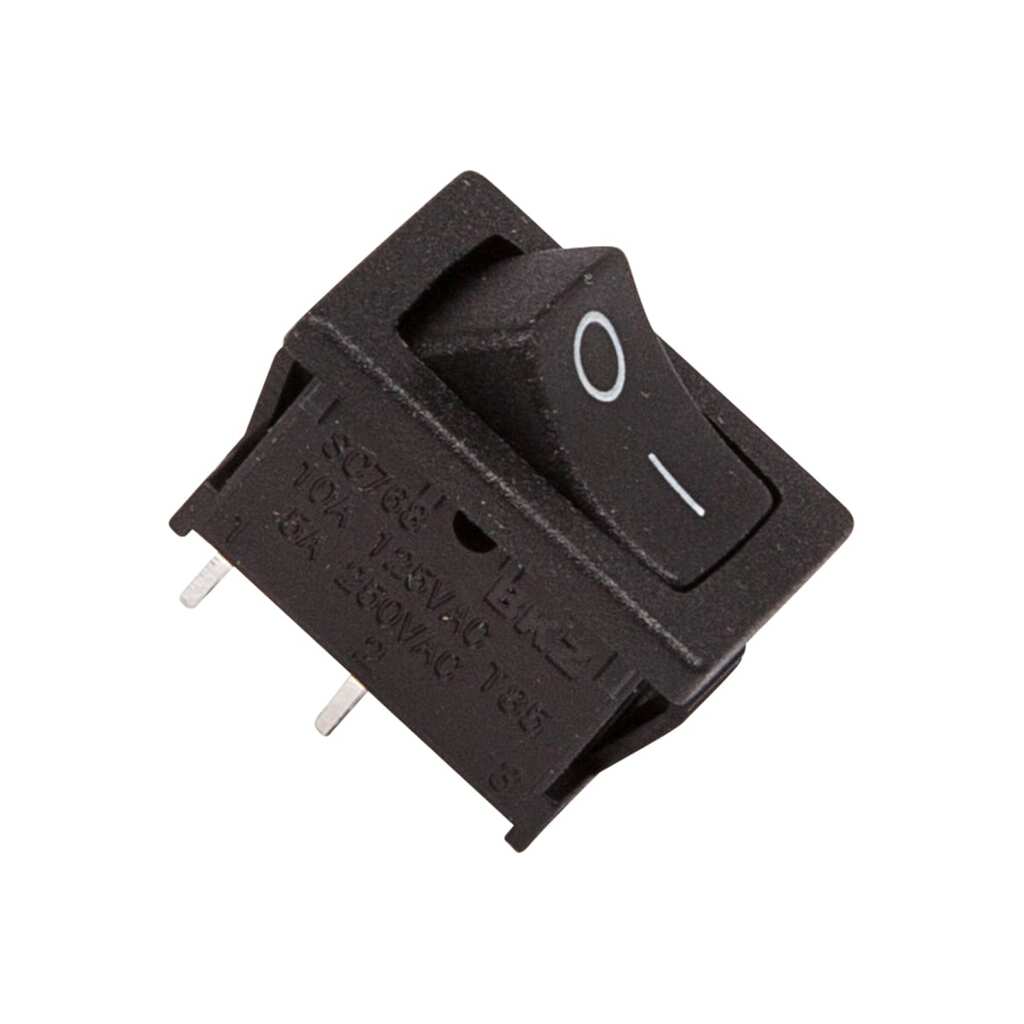 Клавишный выключатель REXANT 250v 6а (2с) on-off черный mini (rwb-201, sc-768) 36-2110