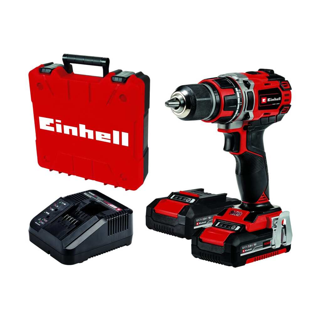 Аккумуляторная дрель Einhell pxc te-cd 18/50 li bl, 18в, 50нм, патрон 13мм, 2x2,0 ач, кейс 4513896