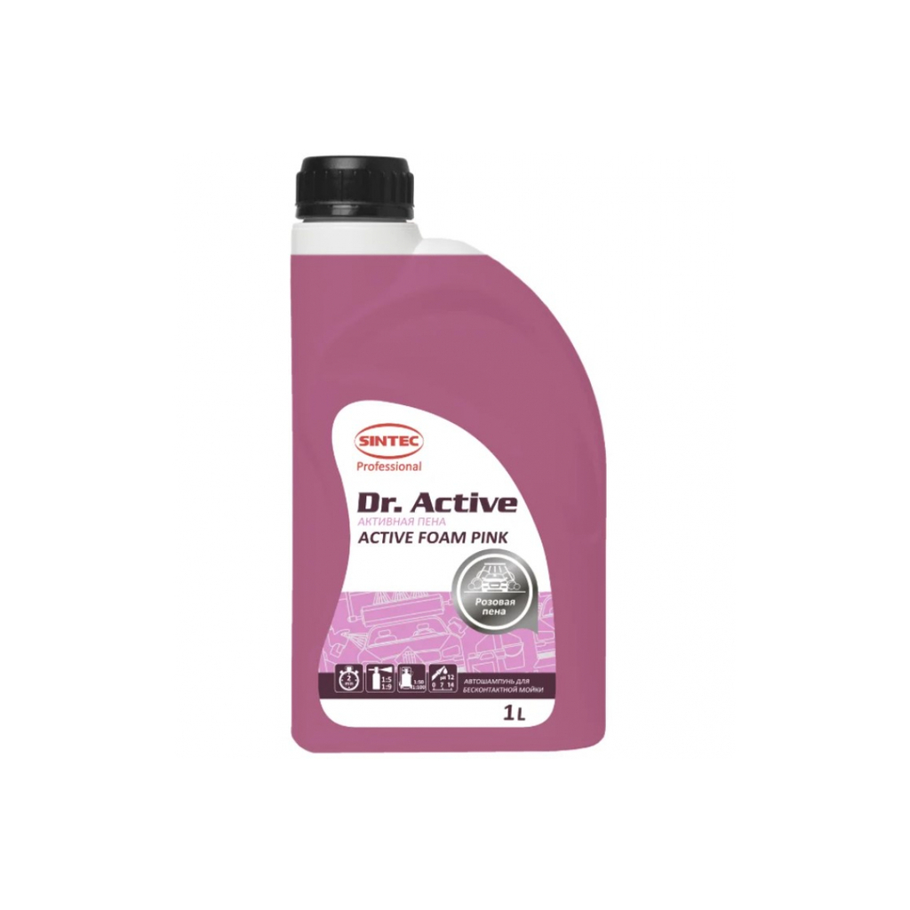 Автошампунь Sintec Dr.Activ Active Foam Pink 1 л для бесконтактной мойки Обнинскоргсинтез 801709