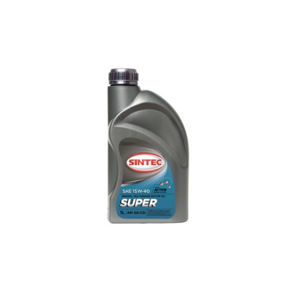 Масло минеральное SINTEC SUPER (1 л; 15W-40; API SG/CD) Обнинскоргсинтез 900312